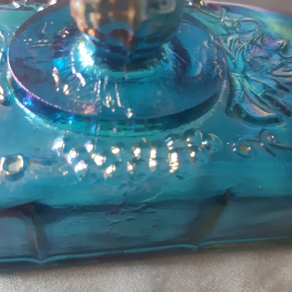 Carnival or Indiana Vintage Glass Butter Dish - Picture 3 of 9